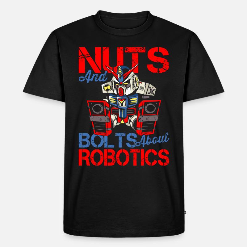 Robotik-liebhaber Muttern Schrauben - Männer Premium Bio T-Shirt - Schwarz