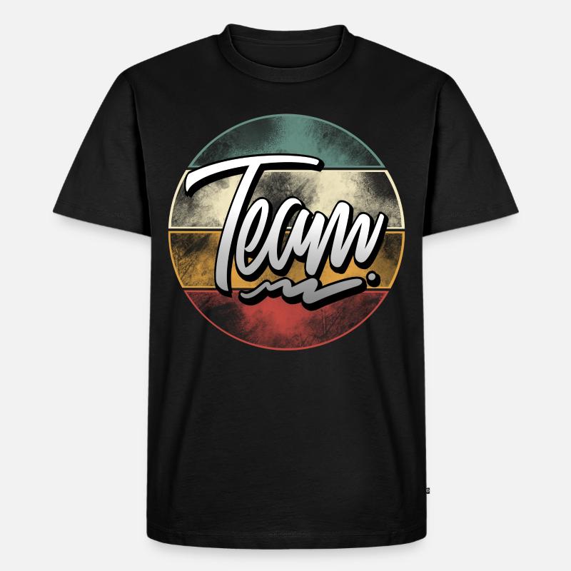 Team - Männer Premium Bio T-Shirt - Schwarz