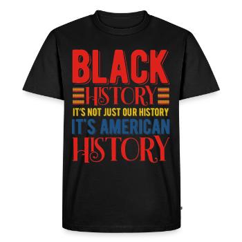Black History Month Black History - Men's Premium Organic T-Shirt - black - Front - Nico (187cm)
