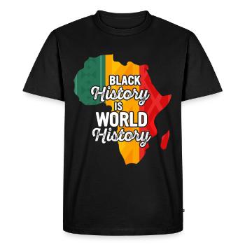 Black History Month Black History - Men's Premium Organic T-Shirt - black - Front - Nico (187cm)
