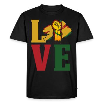 Black History Month Black History - Men's Premium Organic T-Shirt - black - Front - Nico (187cm)