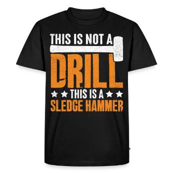 Fun day of house demolition - Men's Premium Organic T-Shirt - black - Front - Nico (187cm)