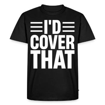 Drôle de courtier d’assurance - T-shirt Premium bio Homme - noir - Devant - Nico (187cm)