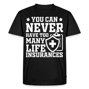 Drôle d’agent courtier - T-shirt Premium bio Homme - noir - Devant - Nico (187cm)