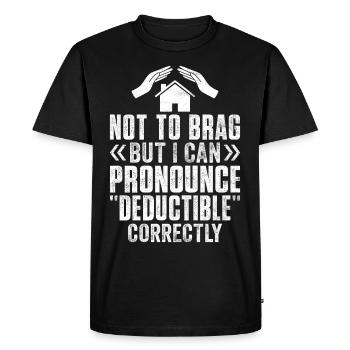 Funny insurance broker - Men's Premium Organic T-Shirt - black - Front - Nico (187cm)