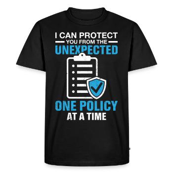 Funny insurance broker - Men's Premium Organic T-Shirt - black - Front - Nico (187cm)