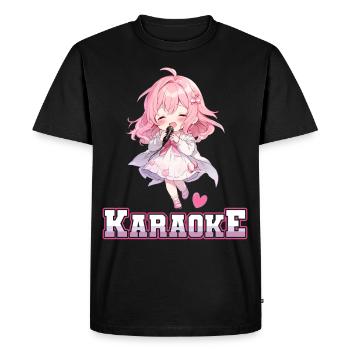 Filles Manga Anime Karaoké - T-shirt Premium bio Homme - noir - Devant - Nico (187cm)