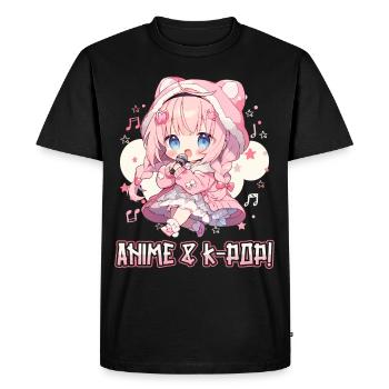 Anime et K-pop Musique pop coréenne Kpop - T-shirt Premium bio Homme - noir - Devant - Nico (187cm)