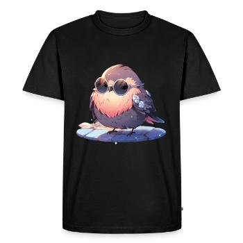 Oiseaux Oiseaux Drôles d’animaux Habitant de la forêt Animal - T-shirt Premium bio Homme - noir - Devant - Nico (187cm)