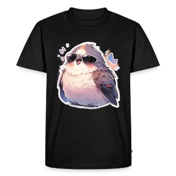 Oiseaux Oiseaux Drôles d’animaux Habitant de la forêt Animal - T-shirt Premium bio Homme - noir - Devant - Nico (187cm)
