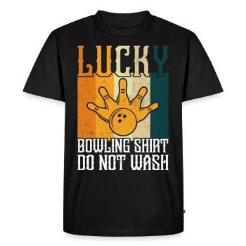 Bowling - T-shirt Premium bio Homme - noir - Devant - Nico (187cm)
