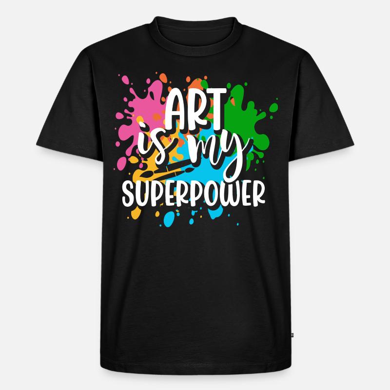 Künstler - Männer Premium Bio T-Shirt - Schwarz