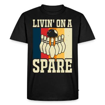 Bowling - T-shirt Premium bio Homme - noir - Devant - Nico (187cm)