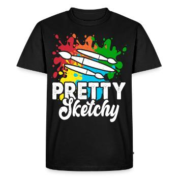 Artiste - T-shirt Premium bio Homme - noir - Devant - Nico (187cm)