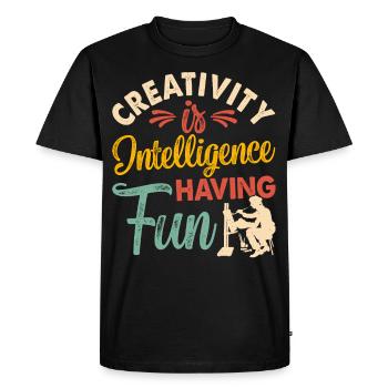 Artiste - T-shirt Premium bio Homme - noir - Devant - Nico (187cm)