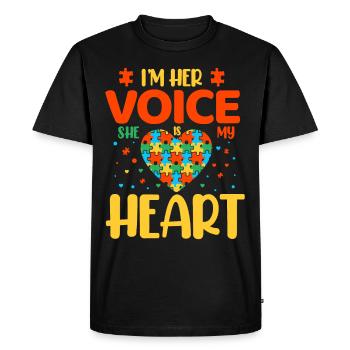 Autisme Autiste - T-shirt Premium bio Homme - noir - Devant - Nico (187cm)