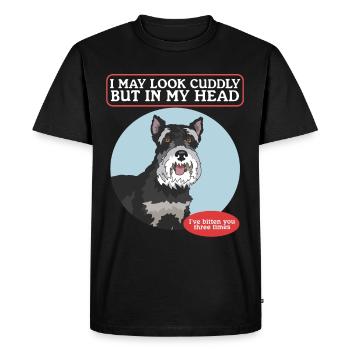 Schnauzer miniature propriétaire Schnauzer chien cadeau - T-shirt Premium bio Homme - noir - Devant - Nico (187cm)