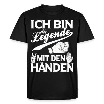 Scissors Stone Paper Legend Design - T-shirt Premium bio Homme - noir - Devant - Nico (187cm)