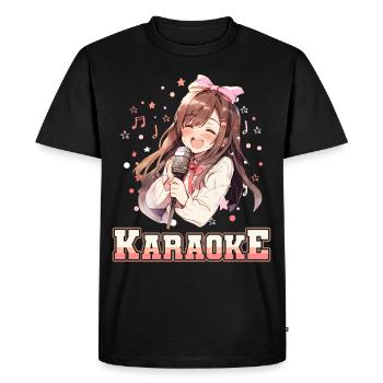 Filles Manga Anime Karaoké - T-shirt Premium bio Homme - noir - Devant - Nico (187cm)