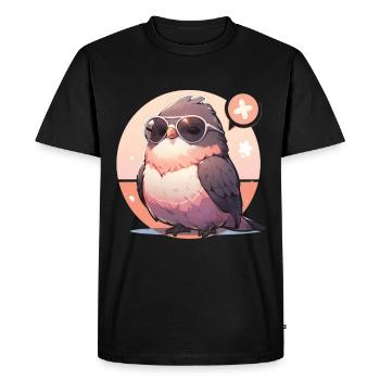 Oiseaux Oiseaux Drôles d’animaux Habitant de la forêt Animal - T-shirt Premium bio Homme - noir - Devant - Nico (187cm)