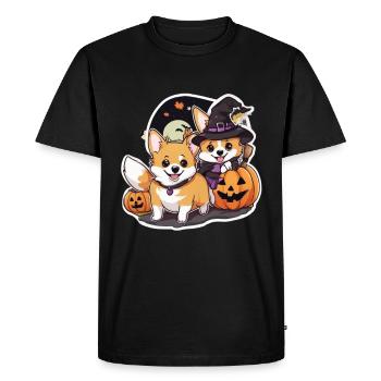 Corgi Corgi Chien Corgi Halloween Corgis - T-shirt Premium bio Homme - noir - Devant - Nico (187cm)