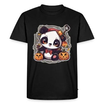 Panda Panda Halloween Pandas Panda Bébé - T-shirt Premium bio Homme - noir - Devant - Nico (187cm)