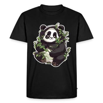 Panda Pandas Panda Bébé Panda Animal Animaux - T-shirt Premium bio Homme - noir - Devant - Nico (187cm)