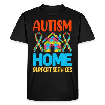 Autisme Autiste - T-shirt Premium bio Homme - noir - Devant - Nico (187cm)