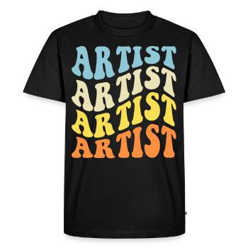 Artiste - T-shirt Premium bio Homme - noir - Devant - Nico (187cm)