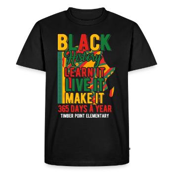 Black History Month Black History - Men's Premium Organic T-Shirt - black - Front - Nico (187cm)