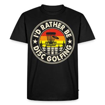 Discgolf Disc Golf - Men's Premium Organic T-Shirt - black - Front - Nico (187cm)