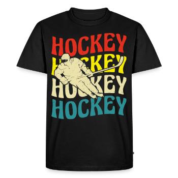 Eishockey Hockey sur glace - T-shirt Premium bio Homme - noir - Devant - Nico (187cm)