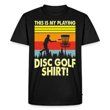 Discgolf Disc Golf - T-shirt Premium bio Homme - noir - Devant - Nico (187cm)