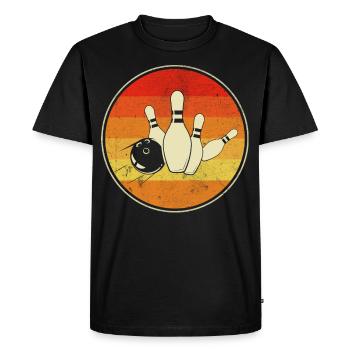 Bowling - T-shirt Premium bio Homme - noir - Devant - Nico (187cm)
