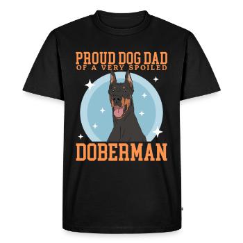 Doberman Dad Dog Daddy Dog Owner Cadeau - T-shirt Premium bio Homme - noir - Devant - Nico (187cm)