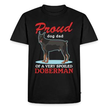 Doberman Dad Dog Owner Dog Daddy Gift - T-shirt Premium bio Homme - noir - Devant - Nico (187cm)