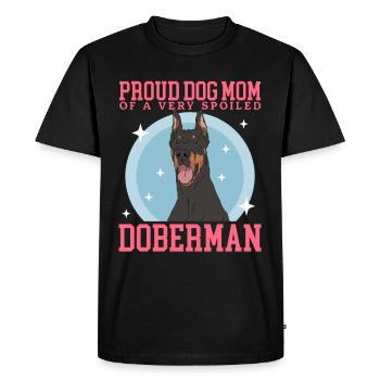 Doberman Mom Dog Mom Dog Owner Gift - Men's Premium Organic T-Shirt - black - Front - Nico (187cm)