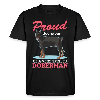 Doberman Mom Dog Owner Dog Mom Gift - Men's Premium Organic T-Shirt - black - Front - Nico (187cm)