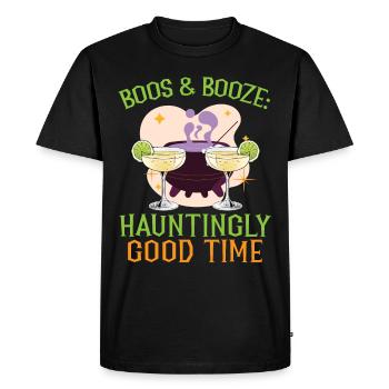 Boos & Booze: Eerily beautiful time for Halloween - Men's Premium Organic T-Shirt - black - Front - Nico (187cm)