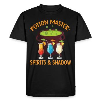 Master of Potion: Ghosts & Shadows Hello - Men's Premium Organic T-Shirt - black - Front - Nico (187cm)