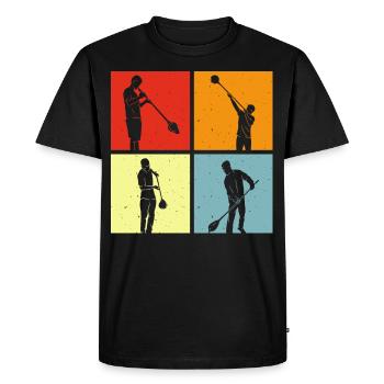 Souffleur - T-shirt Premium bio Homme - noir - Devant - Nico (187cm)