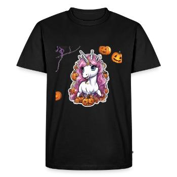 Licorne Halloween Licornes Licorne Helloween - T-shirt Premium bio Homme - noir - Devant - Nico (187cm)