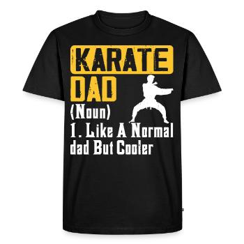 Karaté papa père - T-shirt Premium bio Homme - noir - Devant - Nico (187cm)