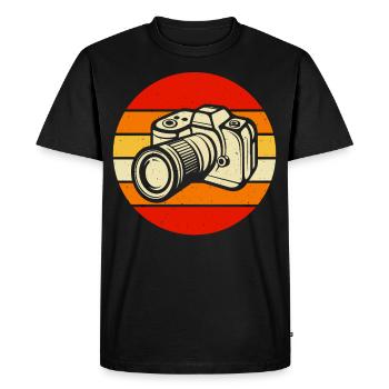 Photographer - Men's Premium Organic T-Shirt - black - Front - Nico (187cm)