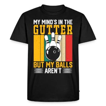 Bowling - T-shirt Premium bio Homme - noir - Devant - Nico (187cm)