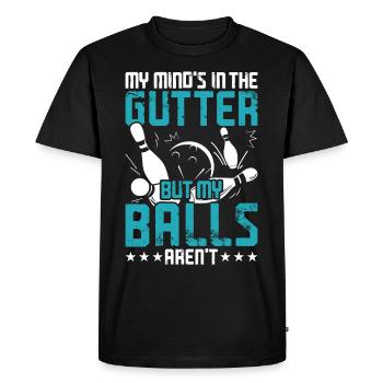 Bowling - T-shirt Premium bio Homme - noir - Devant - Nico (187cm)