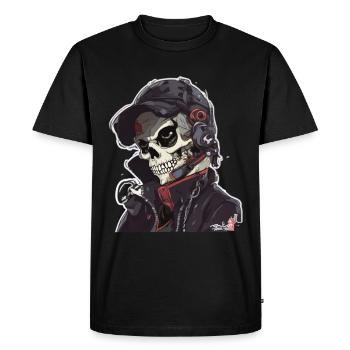 Crânes Crâne Crâne Crâne Os du crâne - T-shirt Premium bio Homme - noir - Devant - Nico (187cm)