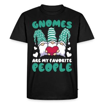 Drôle de nain de jardin gnome de jardin jardin nain - T-shirt Premium bio Homme - noir - Devant - Nico (187cm)