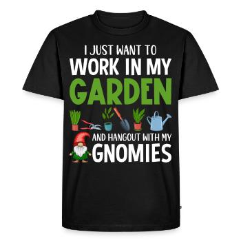 Drôle de nain de jardin gnome de jardin jardin nain - T-shirt Premium bio Homme - noir - Devant - Nico (187cm)
