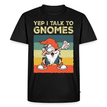 Drôle de nain de jardin gnome de jardin jardin nain - T-shirt Premium bio Homme - noir - Devant - Nico (187cm)